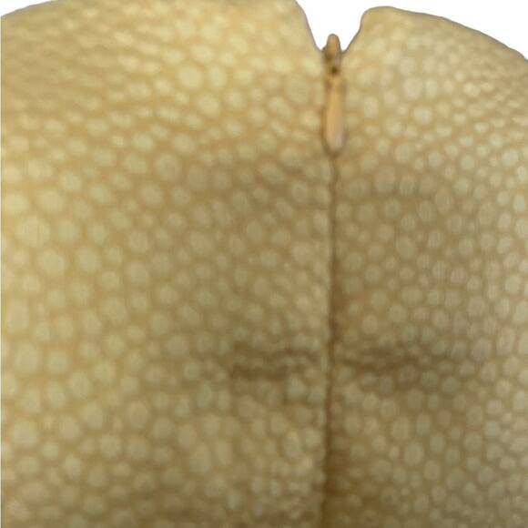 Anne Klein Mini Dress 8 Cocktail Wedding Textured A-Line Zip Cap Sleeve Yellow - Picture 7 of 15